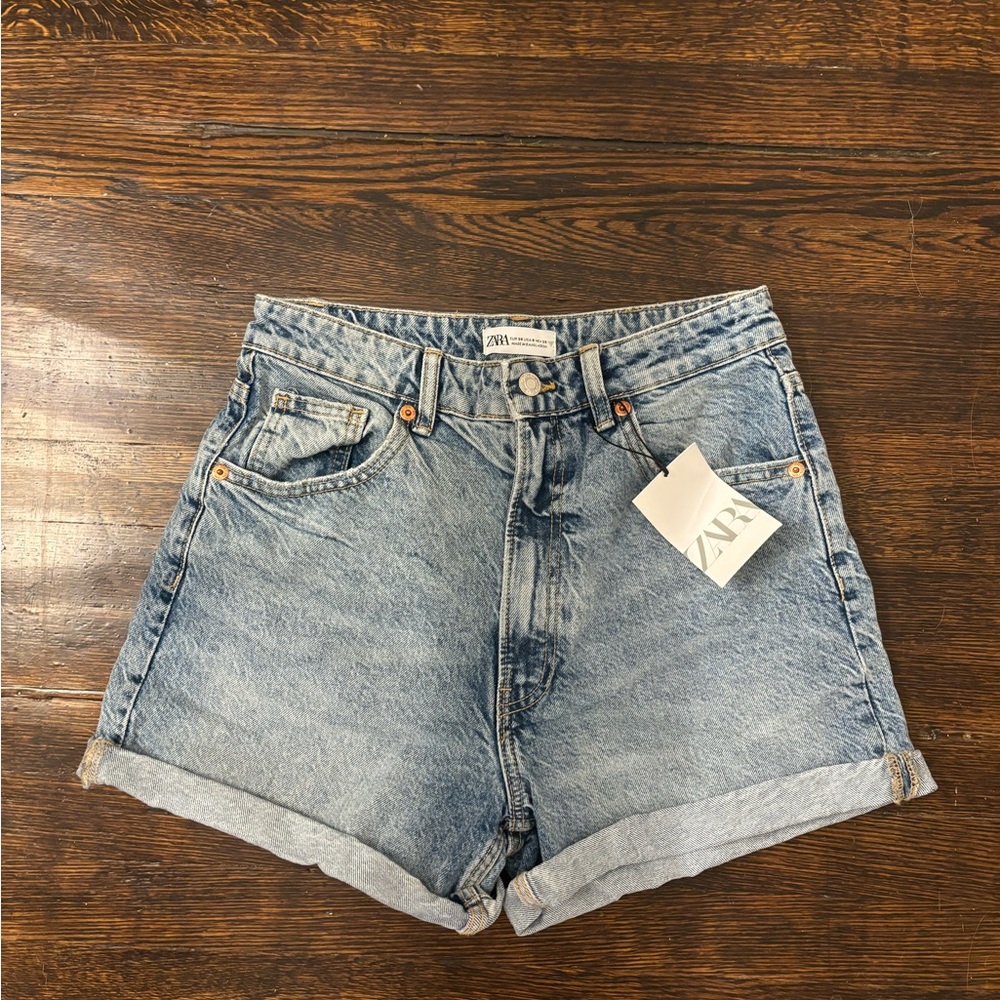 ZARA high waisted denim shorts